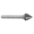 ATA SGSPRO 14803 | 3/4" Cutter Diameter x 1/4" Shank x 2-9/16" OAL x 5/8" LOC 60 Degree Included Angle Brazed SJ-7 Countersink Burr