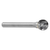 ATA SGSPRO 12828 | 1/4" Cutter Diameter x 1/8" Shank x 1-3/4" OAL x 7/32" LOC Brazed SD-51 Ball Burr - Double Cut