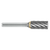 ATA SGSPRO 19602 | 3/8" Cutter Diameter x 1/4" Shank x 2-1/2" OAL x 3/4" LOC Brazed SA-3 Cylinder without End Cut Burr