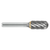 ATA SGSPRO 19614 | 5/8" Cutter Diameter x 1/4" Shank x 2-3/4" OAL x 1" LOC Brazed SC-6 Cylinder Ball Nosed Burr