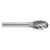 ATA SGSPRO 19622 | 3/8" Cutter Diameter x 1/4" Shank x 2-3/8" OAL x 5/8" LOC Brazed SE-3 Oval Burr