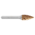 ATA SGSPRO 19518 | 3/8" Cutter Diameter x 1/4" Shank x 2-1/2" OAL x 3/4" LOC Accelerator-K Coated Brazed SG-3 Tree Pointed Burr
