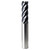 SGS 47512 | 0.394" Diameter x 0.394" Shank x 1.181" LOC x 2.953" OAL x 0.020" Radius 5 Flute AlTiN (Ti-NAMITE-A) Coated Corner Radius End Mill