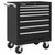 Kennedy 297XBK | 29" Width x 20" Depth x 29-1/16" Height 7 Drawer Powder Coat Paint Steel Rolling Tool Cabinet - Black