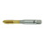 OSG 1111506105 | HY-PRO M12 x 1.25mm Thread Size x 9.32mm Shank x 19.10mm Thread Length MF H9 Plug (4.5P) Chamfer Type 3 Flute Right Hand TiN Coated HSS-CO 11115 Spiral Point Tap
