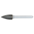 OSG 804-3750-60 | 9.50mm Diameter x 6.00mm Shank x 19.00mm LOC x 63.00mm OAL Bright Coated Carbide Pointed End Tree Shape Burr
