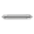 Harvey Tool 693245 | 0.375" Shank x 0.183" LOC x 2.500" OAL x 45 Degree Angle Per Side 4 Flute UN Coated Carbide Double-Ended Pointed Chamfer Cutter