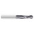 Fullerton Tool 30154 | 5/16" Diameter x 5/16" Shank x 4" OAL 2 Flute TiAlN Coated Extra Long Ball End Mill