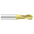 Fullerton Tool 30547 | 21/64" Diameter x 3/8" Shank x 2-1/2" OAL 2 Flute TiN Coated Ball End Mill