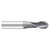 Fullerton Tool 30767 | 7/32" Diameter x 1/4" Shank x 2-1/2" OAL 2 Flute TiAlN Coated Ball End Mill