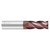 Fullerton Tool 35398 | 1/2" Diameter x 1/2" Shank x 3" OAL x 0.090" Radius 4 Flute FC20 Coated Corner Radius End Mill