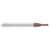 Fullerton Tool 35808 | 7/64" Diameter x 1-1/2" Shank x 1-1/2" OAL x 0.030" Radius 4 Flute FC20 Coated Corner Radius End Mill