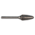 M A Ford 45500130 | 1/2" Diameter x 1/4" Shank x 3/4" LOC x 2.750" OAL 35 Flute Uncoated Carbide Ball Nose Tree Shape Burr
