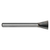 M A Ford 69165030 | 3/32" Diameter x 1/8" Shank x 1/8" LOC x 1.500" OAL x 10 Degree Included Angle 16 Flute Uncoated Carbide Miniature Burr