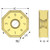 Seco Tools 10218136 | ONMU090512TN-M30 0.866" Inscribed Circle Diameter x 0.047" Radius x 0.256" Insert Thickness 16 Cutting Edge CVD Coated Carbide MK1500 Grade ONMU Milling Insert