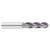 Fullerton Tool 30084 | 3/8" Diameter x 3/8" Shank x 2" LOC x 4" OAL 4 Flute TiAlN Solid Carbide Ball End Mill