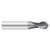 Fullerton Tool 32885 | 3/32" Diameter x 1/8" Shank x 3/16" LOC x 1-1/2" OAL 2 Flute TiAlN Solid Carbide Ball End Mill