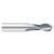 Fullerton Tool 30383 | 1/8" Diameter x 1/8" Shank x 1/2" LOC x 1-1/2" OAL 2 Flute TiCN Solid Carbide Ball End Mill