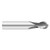 Fullerton Tool 32195 | 3/16" Diameter x 3/16" Shank x 3/8" LOC x 2" OAL 2 Flute Uncoated Solid Carbide Ball End Mill