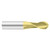 Fullerton Tool 30538 | 3/16" Diameter x 3/16" Shank x 5/8" LOC x 2" OAL 2 Flute TiN Solid Carbide Ball End Mill