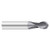 Fullerton Tool 32892 | 3/8" Diameter x 3/8" Shank x 5/8" LOC x 2-1/2" OAL 2 Flute TiAlN Solid Carbide Ball End Mill