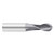 Fullerton Tool 30773 | 5/16" Diameter x 5/16" Shank x 7/8" LOC x 2-1/2" OAL 2 Flute TiAlN Solid Carbide Ball End Mill