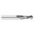 Fullerton Tool 92170 | 3mm Diameter x 3mm Shank x 25mm LOC x 76mm OAL 2 Flute Uncoated Solid Carbide Ball End Mill