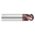 Fullerton Tool 35044 | 1/2" Diameter x 1/2" Shank x 5/8" LOC x 2-1/2" OAL 4 Flute FC20 Solid Carbide Ball End Mill