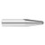Fullerton Tool 32607 | 1/2" Diameter x 1/2" Shank x 1" LOC x 3" OAL 2 Flute Uncoated Solid Carbide Ball End Mill