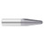 Fullerton Tool 38775 | 1/4" Diameter x 1/4" Shank x 1/2" LOC x 2-1/2" OAL 2 Flute TiAlN Solid Carbide Ball End Mill