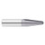 Fullerton Tool 38777 | 3/8" Diameter x 3/8" Shank x 3/4" LOC x 2-1/2" OAL 2 Flute TiAlN Solid Carbide Ball End Mill