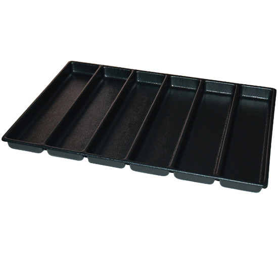 Kennedy 81927 2 High 6 Compartment Black Drawer Organizer For