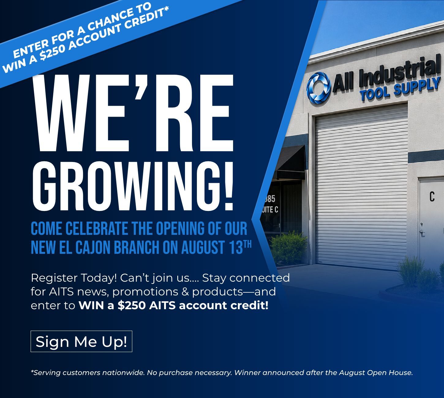 Enter for a Chance to Win a $250 Account Credit*