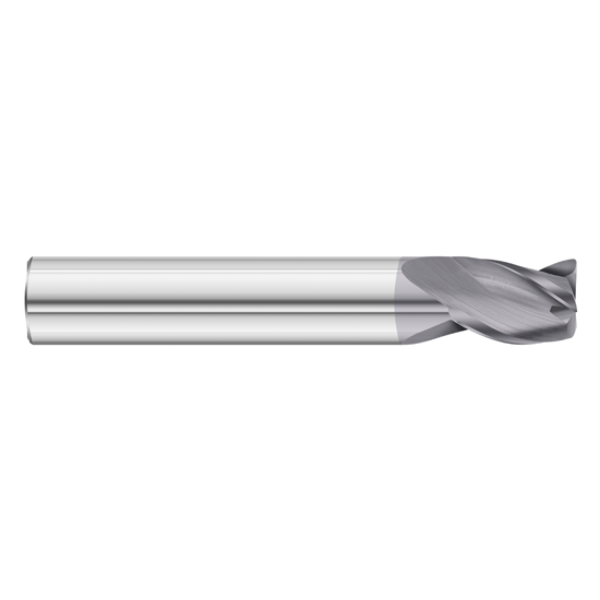 Fullerton Tool 33420 | 1/2" Diameter x 1/2" Shank x 5/8" LOC x 3" OAL 3 Flute TiAlN Solid Carbide Radius End Mill