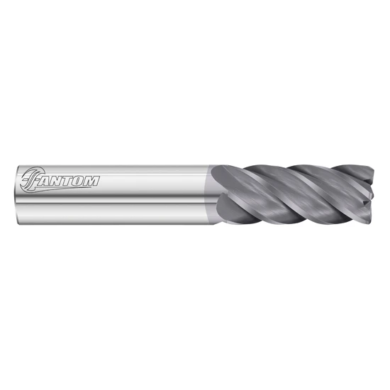 Fullerton Tool 34110 | 3/8" Diameter x 3/8" Shank x 1" LOC x 2-1/2" OAL 5 Flute FC18 Solid Carbide Radius End Mill