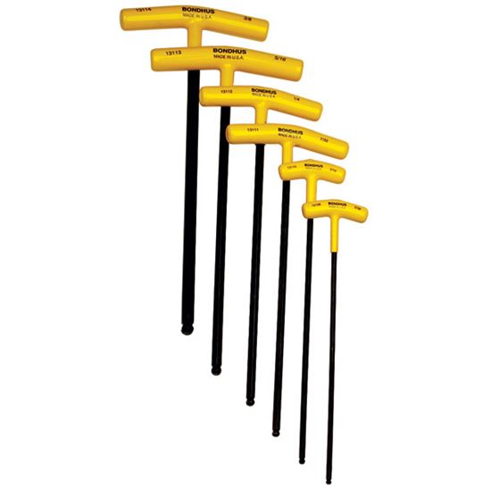Bondhus 13146 | 6pc Cushioned Grip T-Handle Hex Tool Set