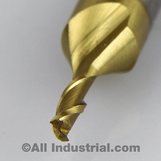 All Industrial 14200 | 1/8" X 3/8" X 3/8" TIN HSS 2 FLUTE DOUBLE END MILL C.C.