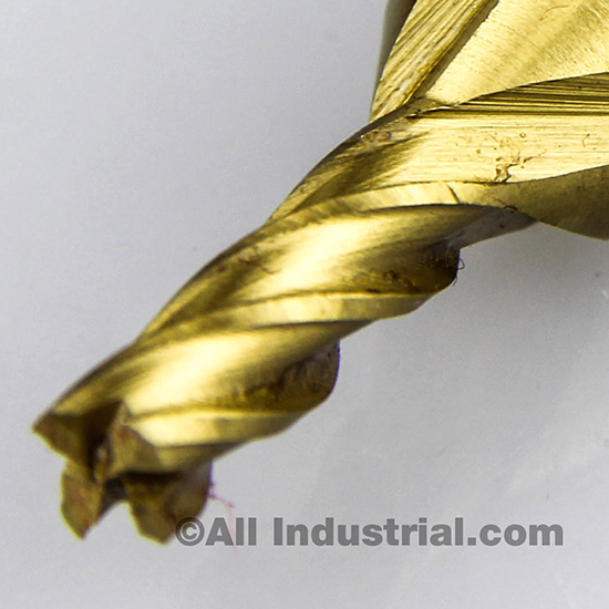 All Industrial 14502 | 3/16" Diameter x 3/8" Shank x 2-3/8" OAL 4 Flute TiN High Speed Steel Square End Mill