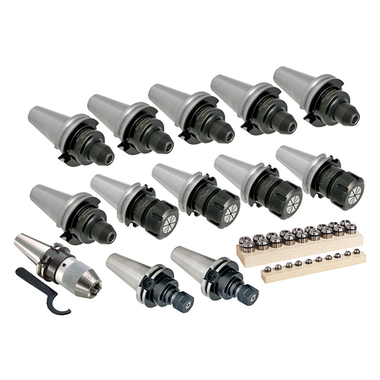 Techniks TP-C40 | 43pc CAT40 Tooling Package with Holders & Collets