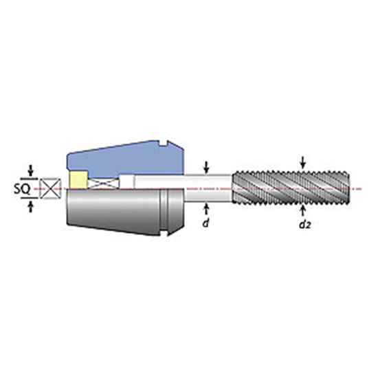 Techniks 05600-DIN | M8 DIN ER32 Rigid Tap Collet