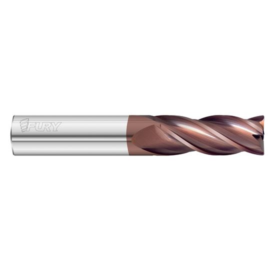 Fullerton Tool 35314 | 8.00mm Diameter x 8.00mm Shank x 20.00mm LOC x 64.00mm OAL 4 Flute FC20 Solid Carbide Radius End Mill