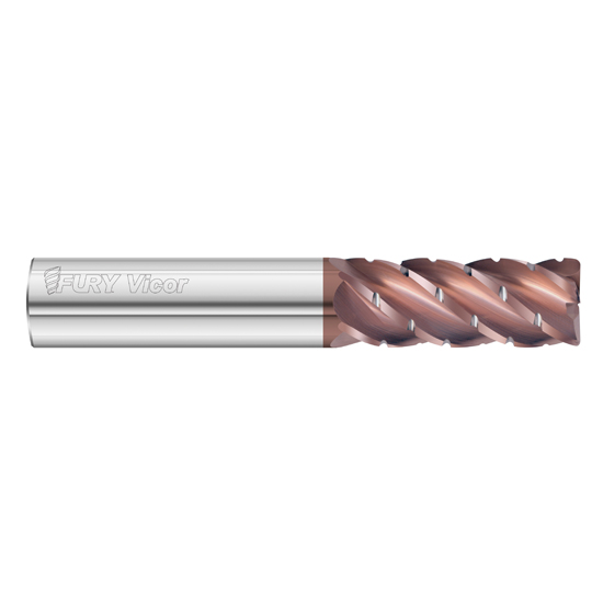 Fullerton Tool 35608 | 3/4" Diameter x 3/4" Shank x 1-1/2" LOC x 4" OAL 4 Flute FC20 Solid Carbide Radius End Mill