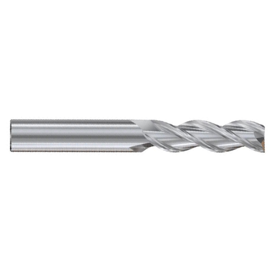 YG1 E5G95908 | 3/8" Diameter x 3/8" Shank x 1-1/2" LOC x 3-1/2" OAL x 37 Degree Helix Angle 3 Flute Bright Coated Carbide E5G95 Square End Mill