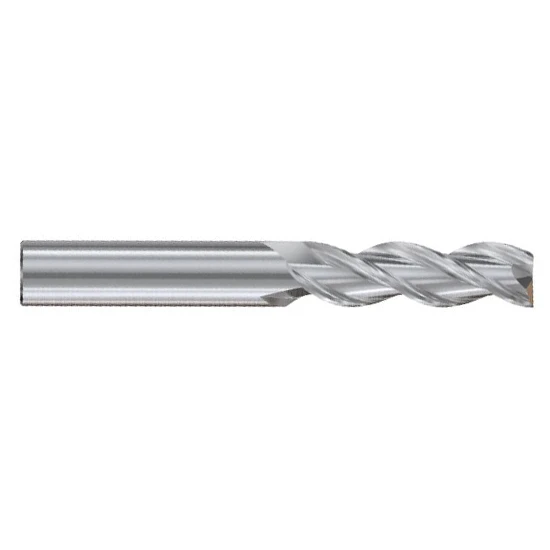 YG1 JAG95904 | 1/4" Diameter x 1/4" Shank x 1-1/4" LOC x 3-1/4" OAL x 37 Degree Helix Angle 3 Flute Super DLC Coated Carbide JAG95 Square End Mill