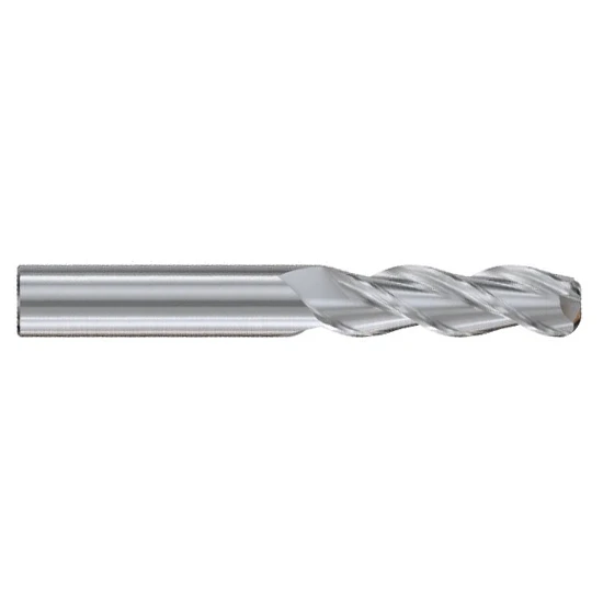 YG1 JAG97966 | 1/2" (R 0.06) Diameter x 1/2" Shank x 1-1/4" LOC x 3" OAL Alu-Power H-37 3 Flute Coated High Performance Carbide Corner Radius End Mill