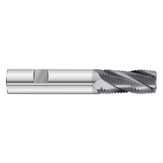 Fullerton Tool 39609 | 5/16" Diameter x 5/16" Shank x 13/16" LOC x 2-1/2" OAL 3 Flute TiAlN Solid Carbide Radius End Mill