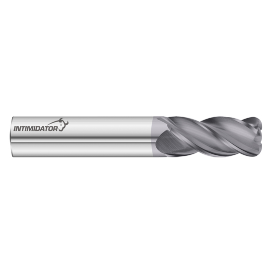 Fullerton Tool 34405 | 1/4" Diameter x 1/4" Shank x 3/4" LOC x 2-1/2" OAL 4 Flute FC18 Solid Carbide Radius End Mill