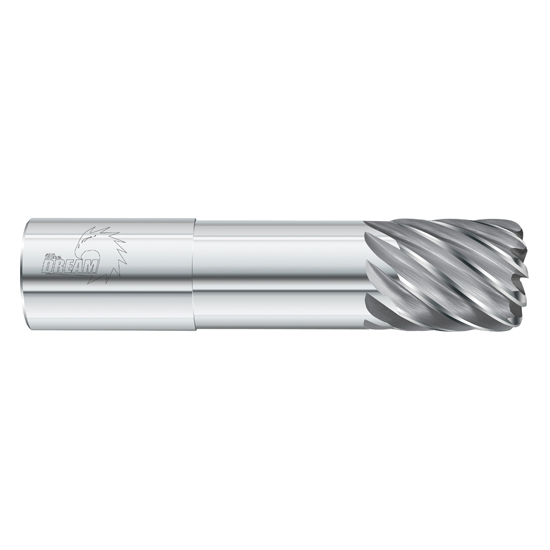 Fullerton Tool 37498 | 1/2" Diameter x 1/2" Shank x 3/4" LOC x 4" OAL 6 Flute Uncoated Solid Carbide Radius End Mill