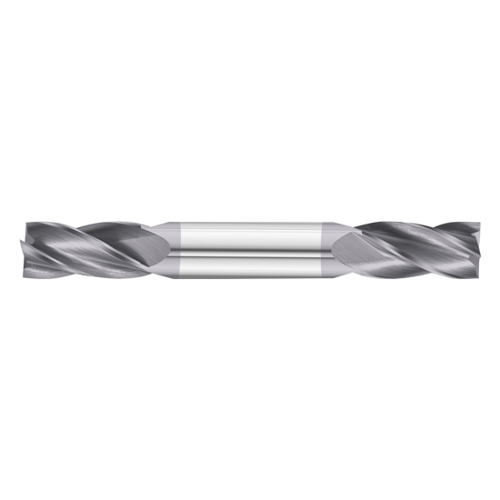 Fullerton Tool 12393 | 1/4" Diameter x 1/4" Shank x 5/8" LOC x 3" OAL 4 Flute TiAlN Solid Carbide Square End Mill