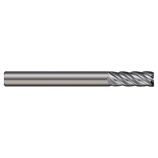 Micro 100 VHS-500-5-030 | 1/2" Diameter x 1/2" Shank x 0.625" LOC x 3" OAL x 0.030" Corner Radius Uncoated Carbide End Mill